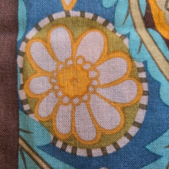 Oscar de la Renta 100% Wool Retro Floral Scarf - Picture 7 of 10